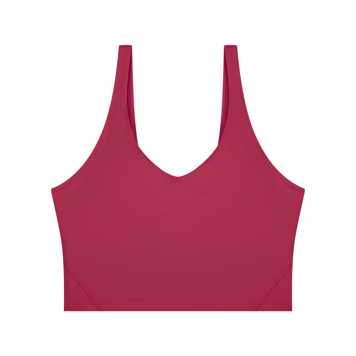 Cropped Yoga Tank in Rose Red, front