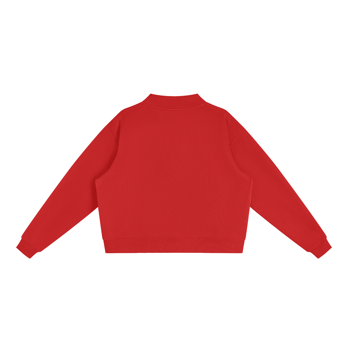 Women's Mock Neck Sweatshirt in Red, back