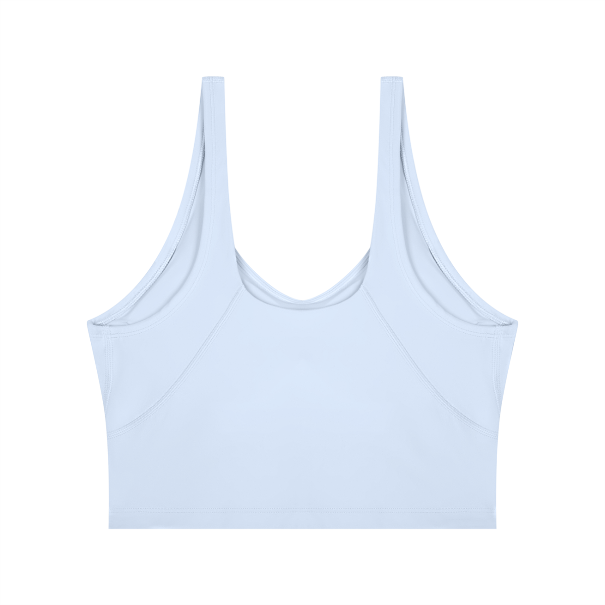 Cropped Yoga Tank in Light Blue, back