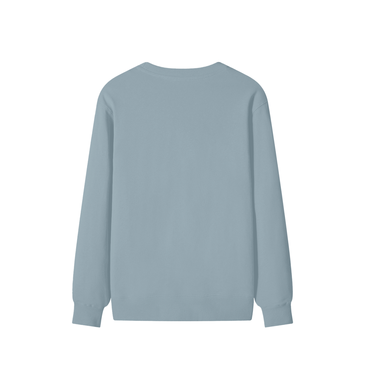 Classic Cotton Crew Sweatshirt in Haze Blue, back