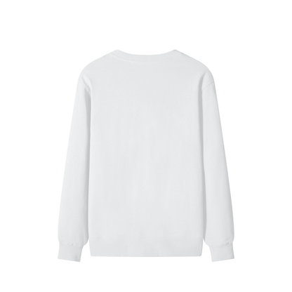 Classic Cotton Crew Sweatshirt in Lucent White, back