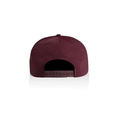 5-Panel Surf Cap in Burgundy, back