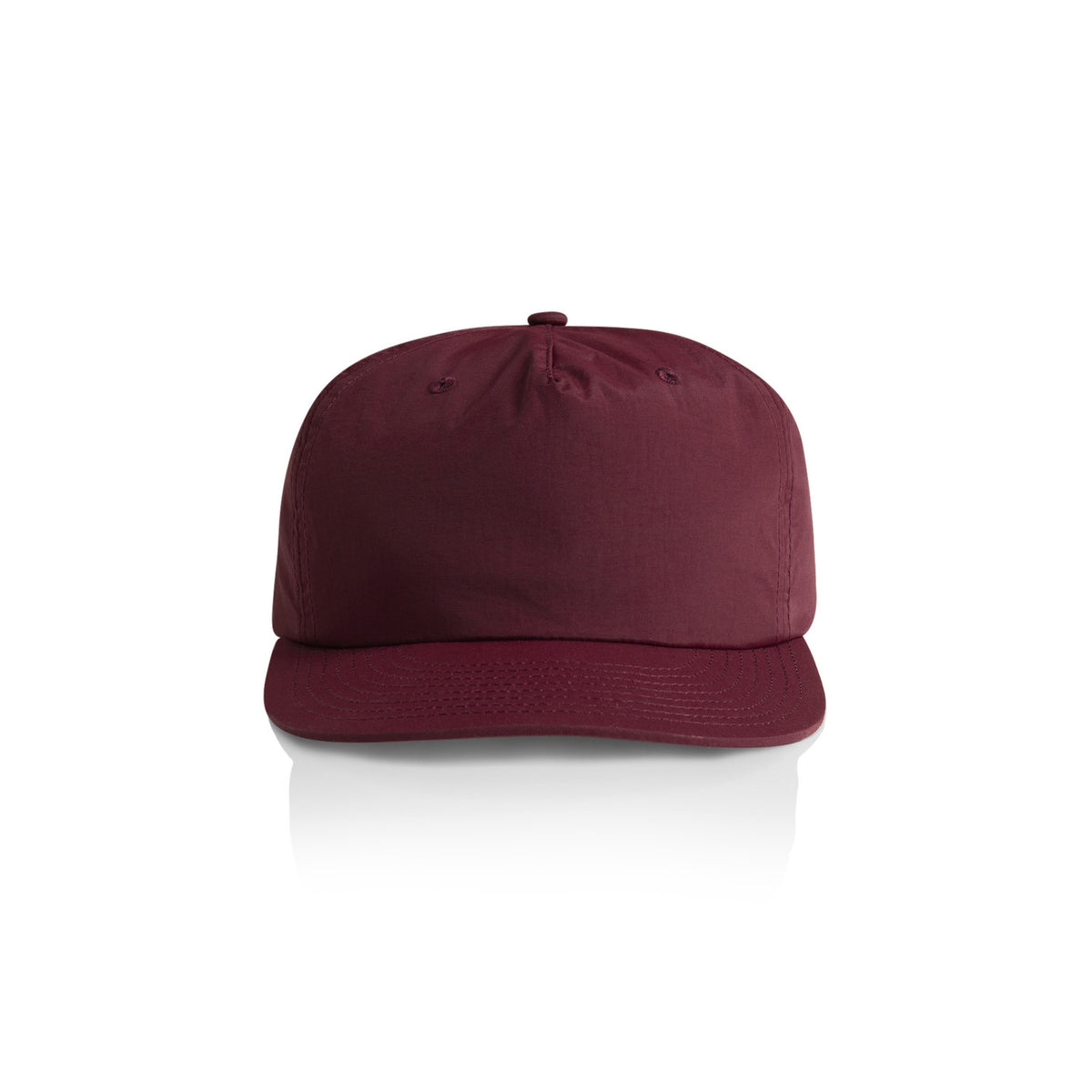 5-Panel Surf Cap in Burgundy, front