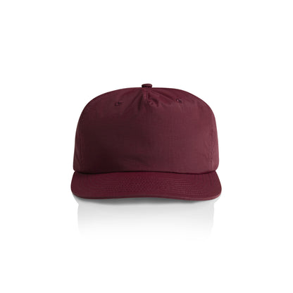 5-Panel Surf Cap in Burgundy, front