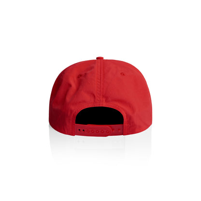 5-Panel Surf Cap in Red, back
