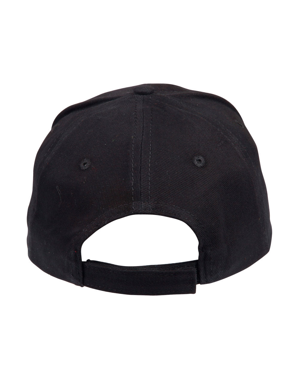 Brushed Cotton Baseball Cap in Black, back