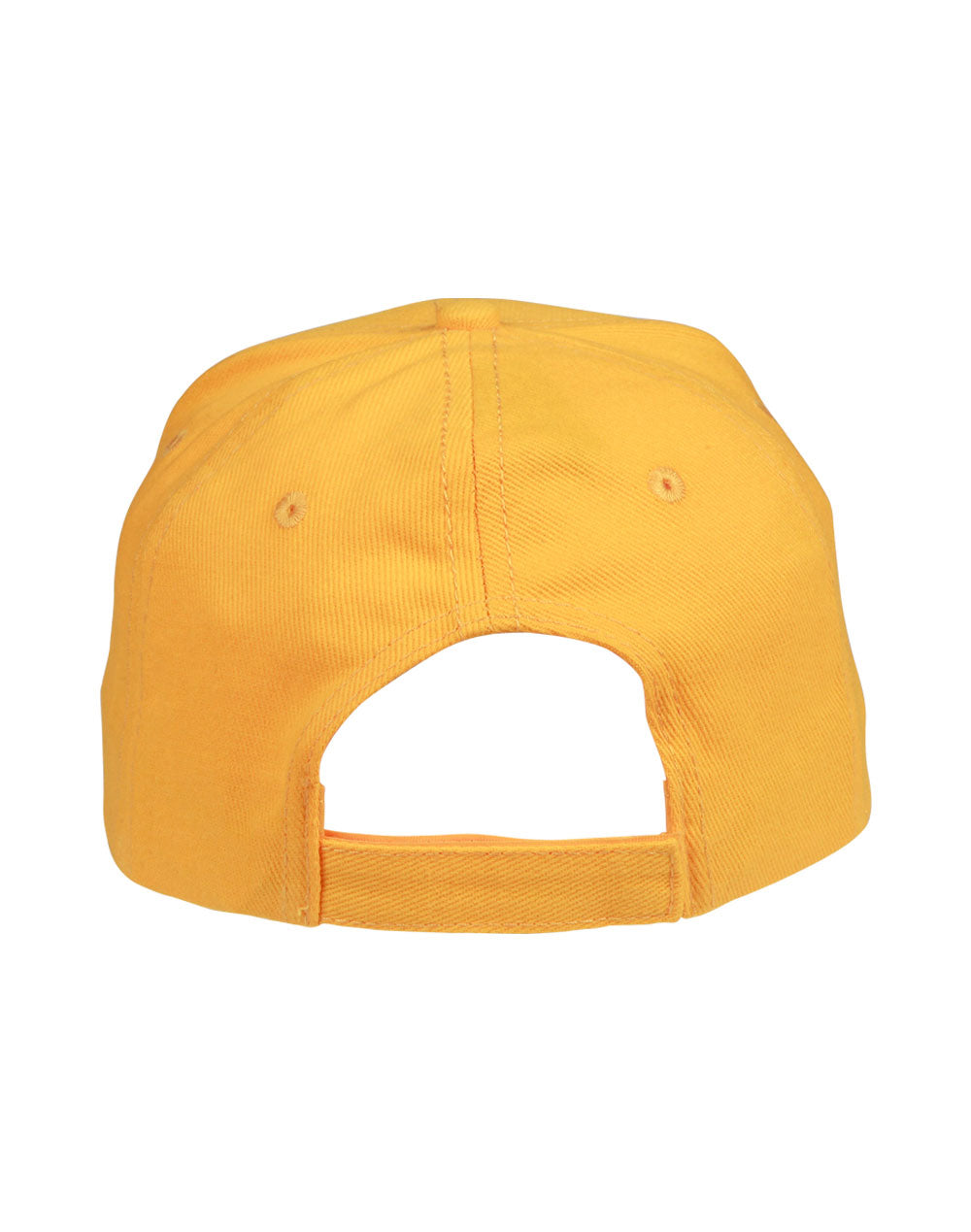Brushed Cotton Baseball Cap in Gold, back