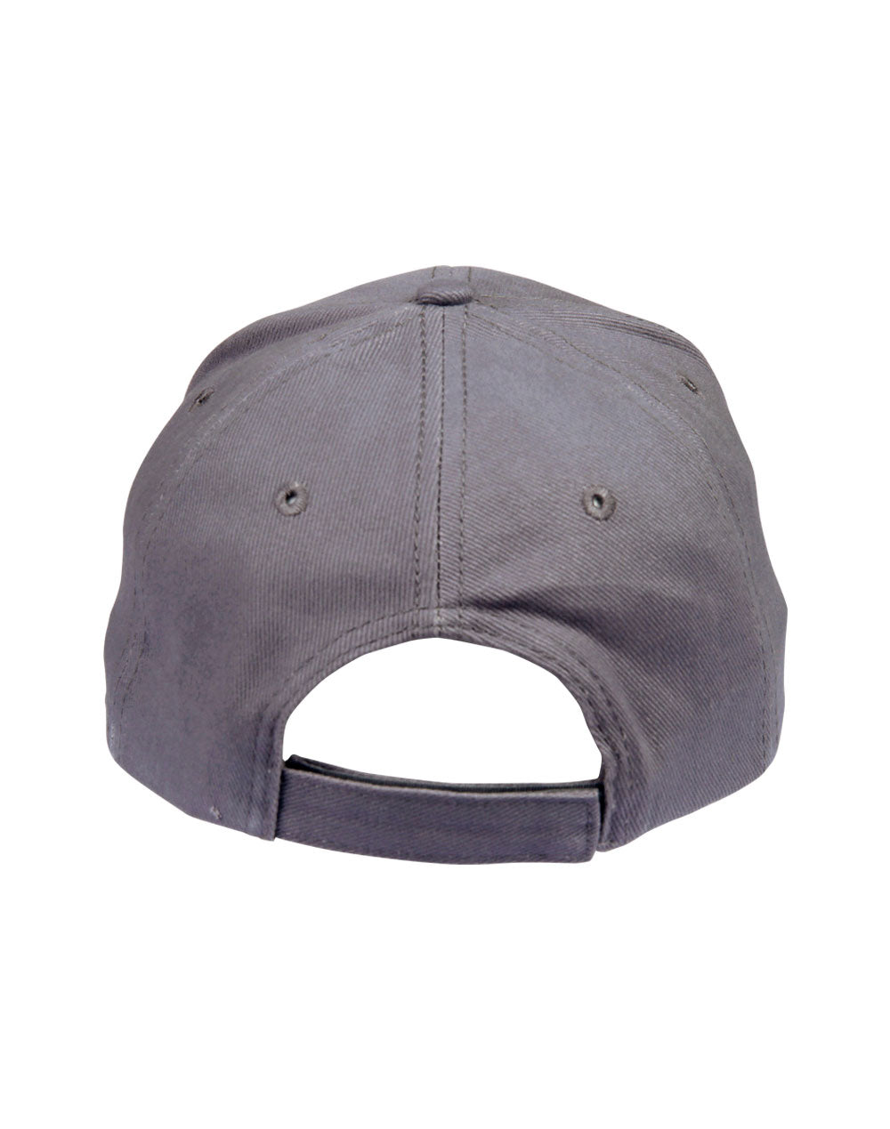 Brushed Cotton Baseball Cap in Grey, back