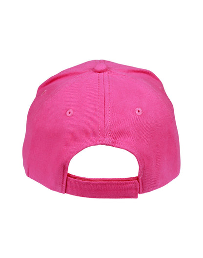 Brushed Cotton Baseball Cap in Hot Pink, back