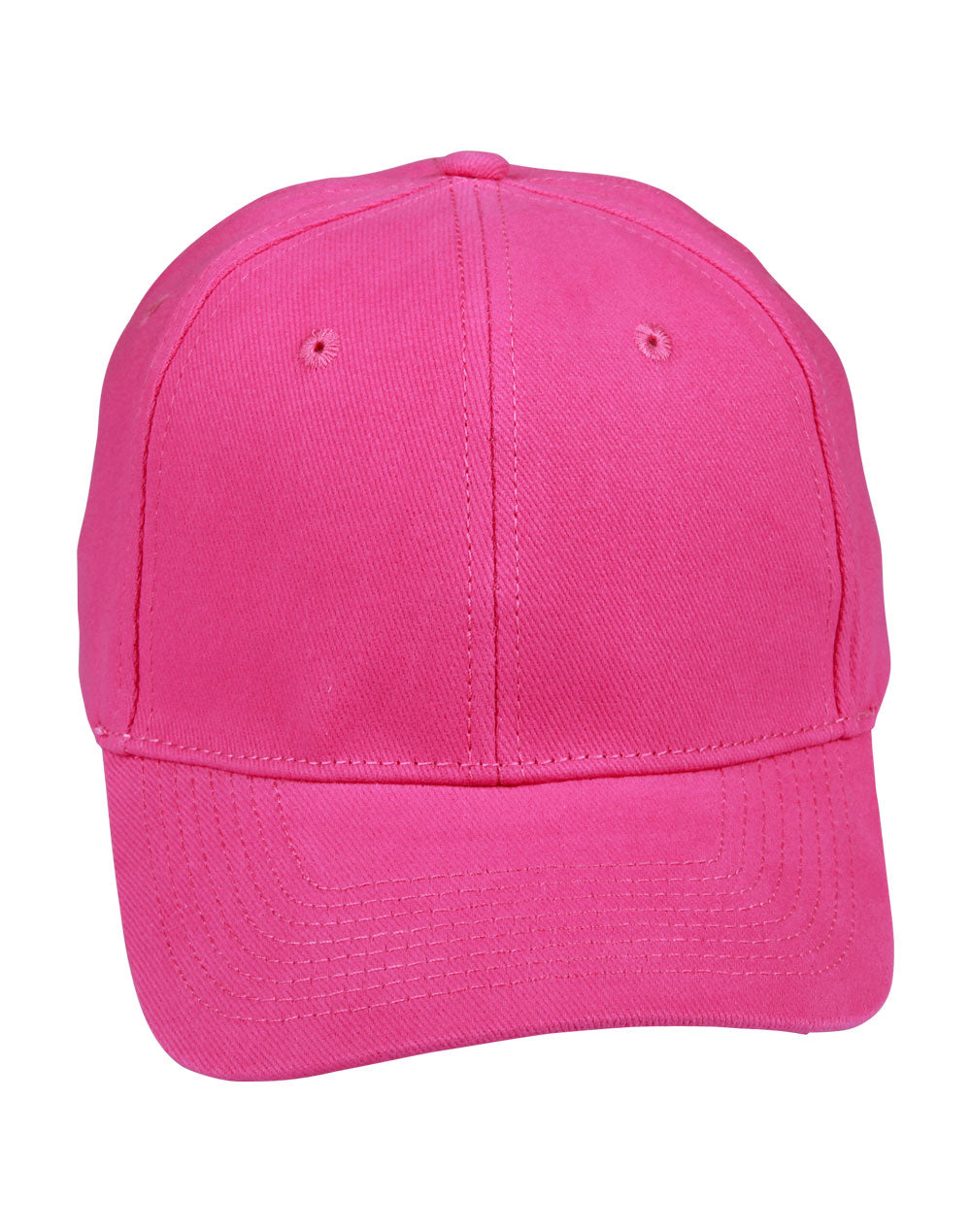 Brushed Cotton Baseball Cap in Hot Pink, front