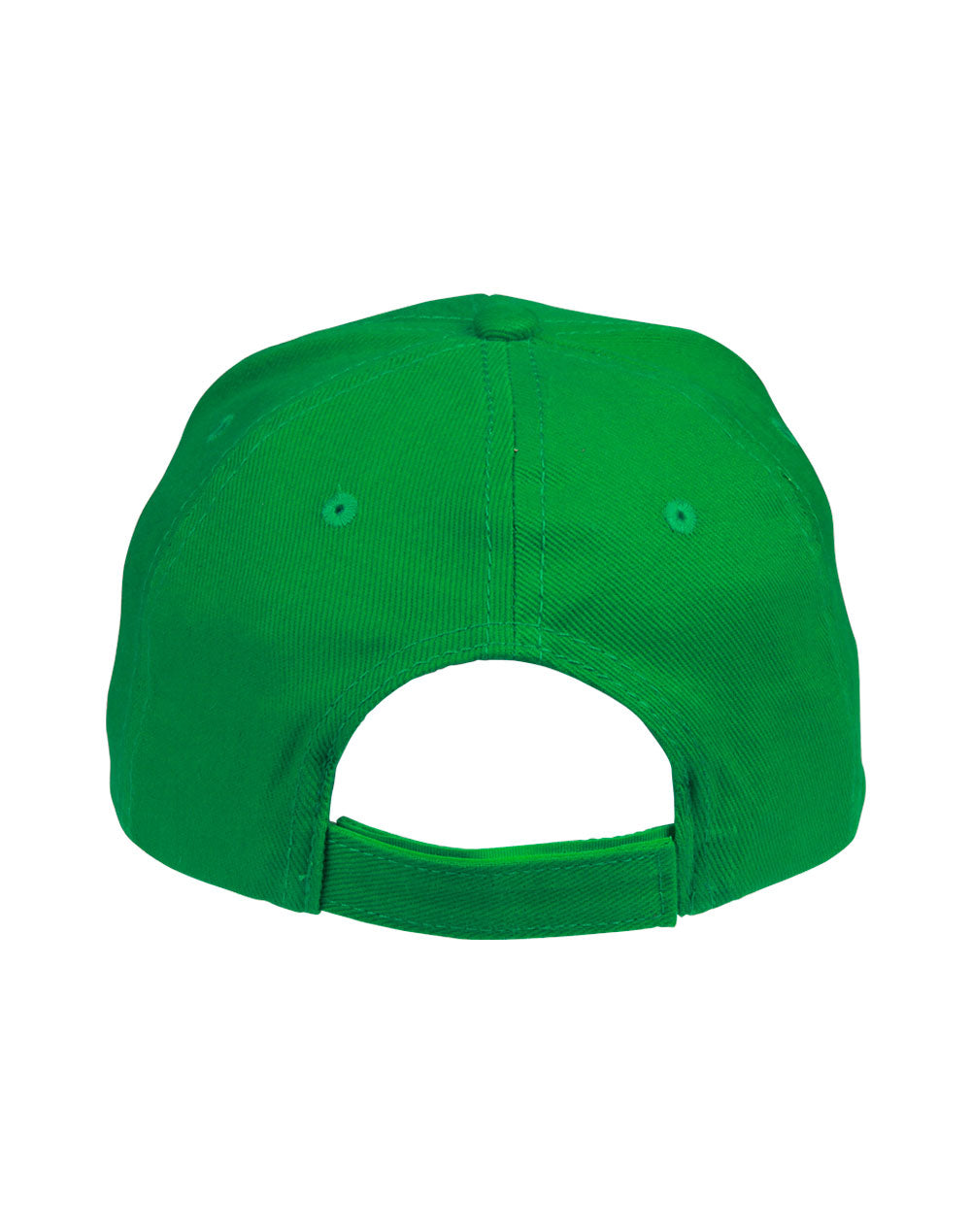 Brushed Cotton Baseball Cap in Kelly Green, back