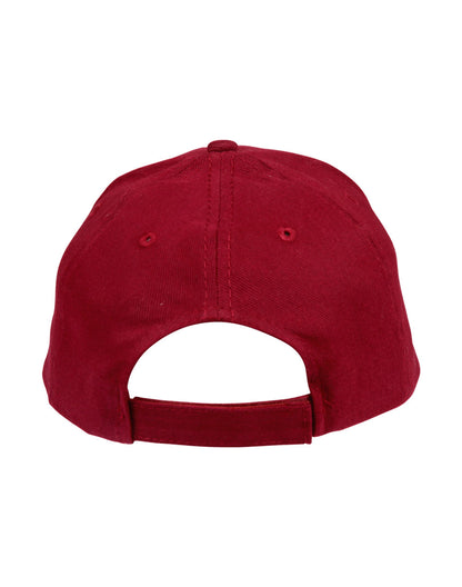Brushed Cotton Baseball Cap in Maroon, back