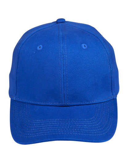 Brushed Cotton Baseball Cap in Royal, front
