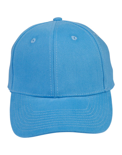 Brushed Cotton Baseball Cap in Sky Blue, front