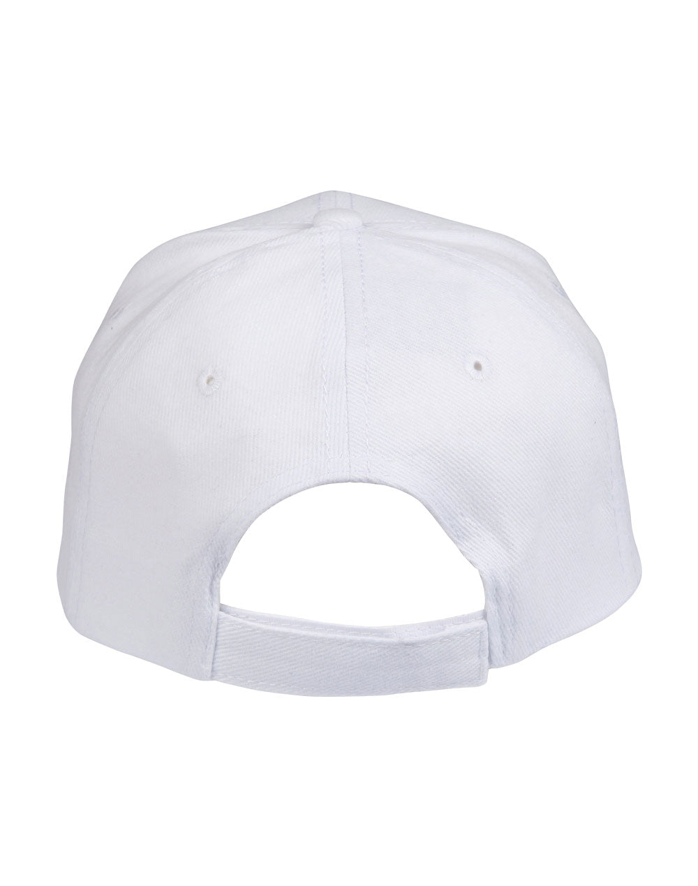 Brushed Cotton Baseball Cap in White, back