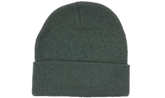 Classic Cuffed Beanie in Bottle Green, front