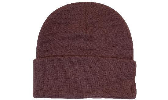 Classic Cuffed Beanie in Maroon, front