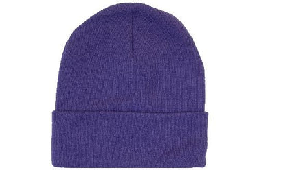 Classic Cuffed Beanie in Purple, front