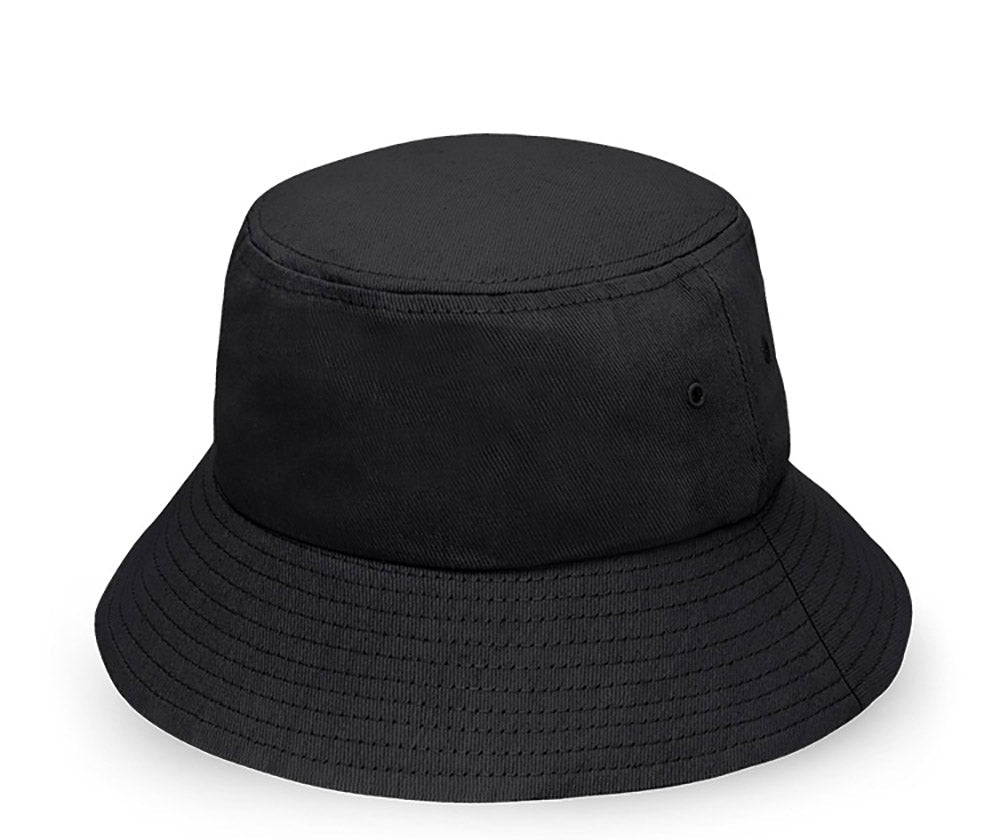Cotton Bucket Hat in Black, front