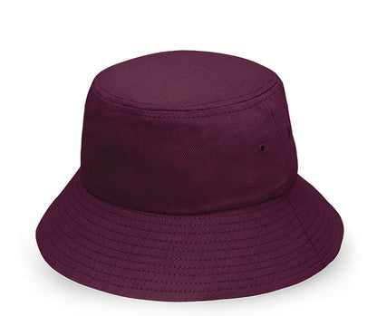 Cotton Bucket Hat in Maroon, front