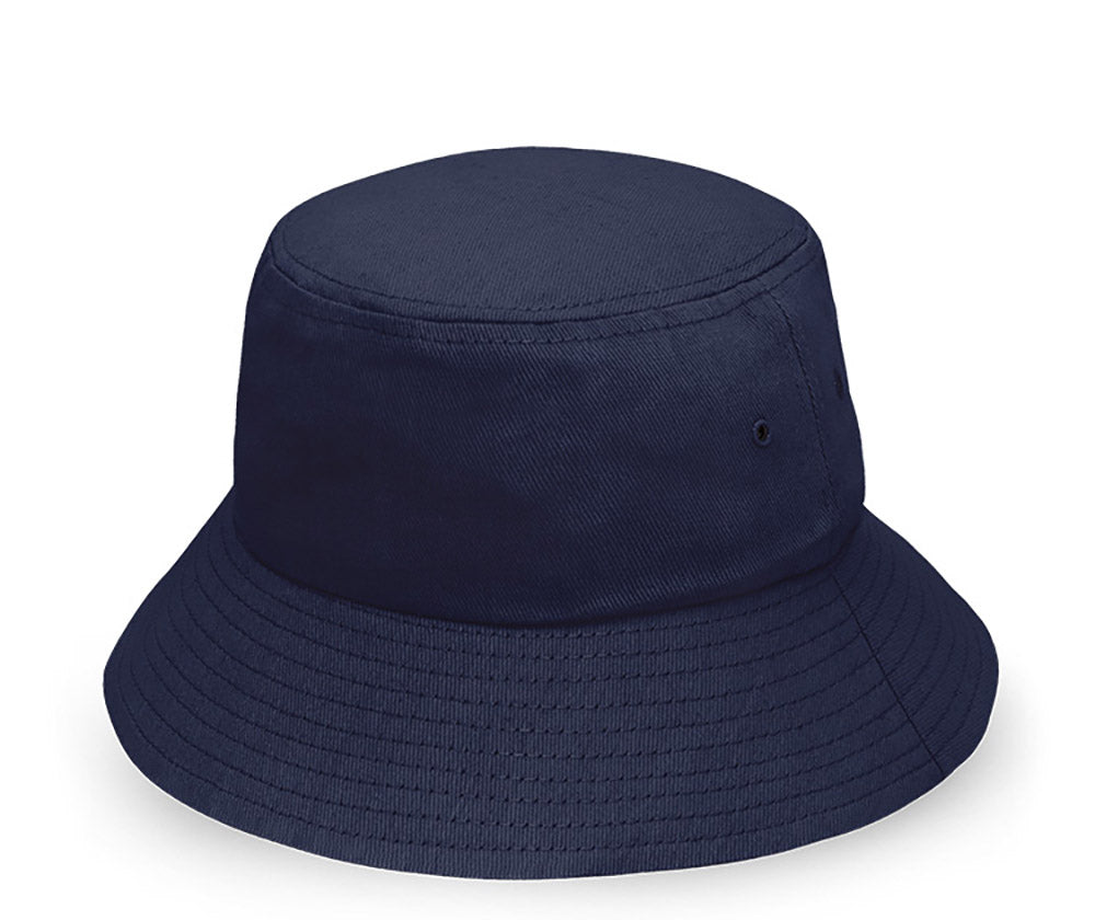 Cotton Bucket Hat in Navy, front