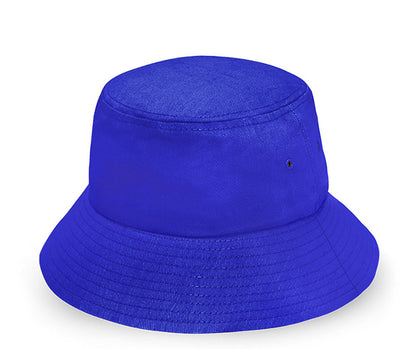Cotton Bucket Hat in Royal, front