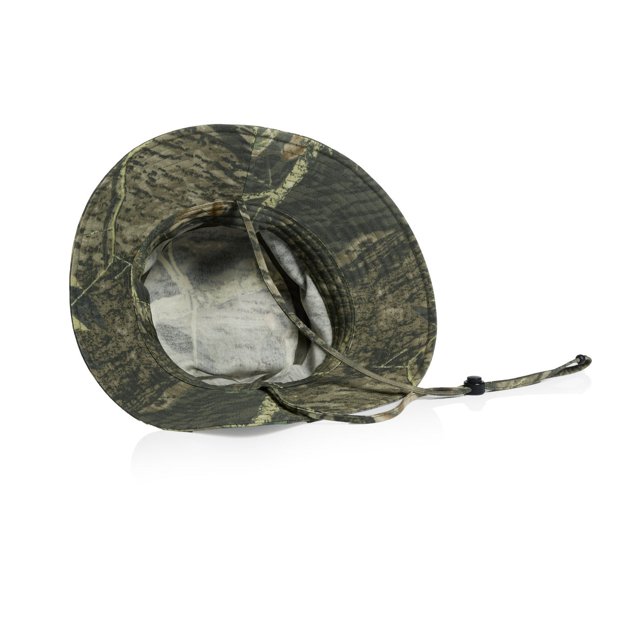 Wide Brim Camo Bucket Hat in Tree Camo, back