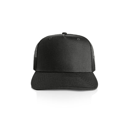 Contrast Trucker Cap in Coal/Black, front
