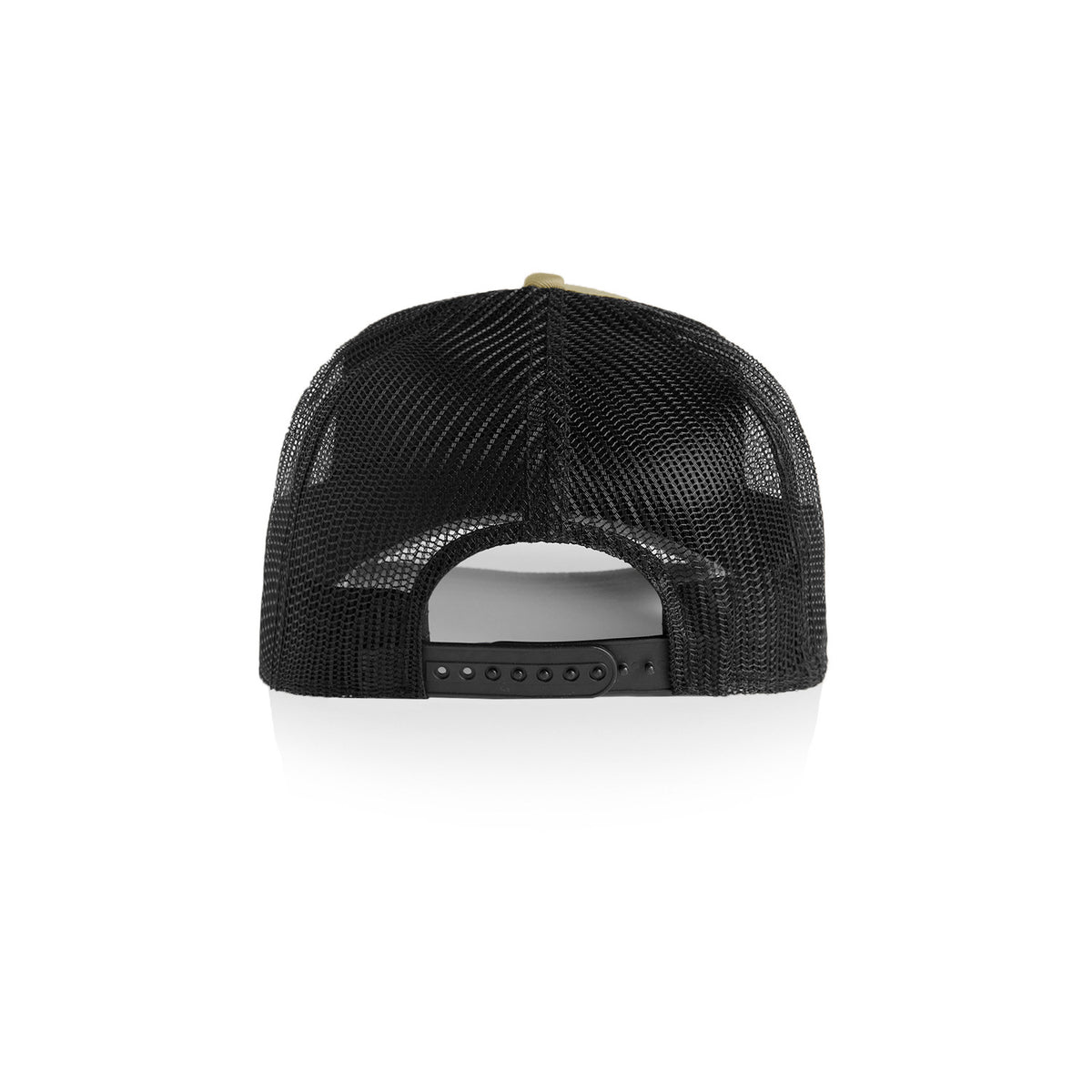Contrast Trucker Cap in Khaki/Black, back