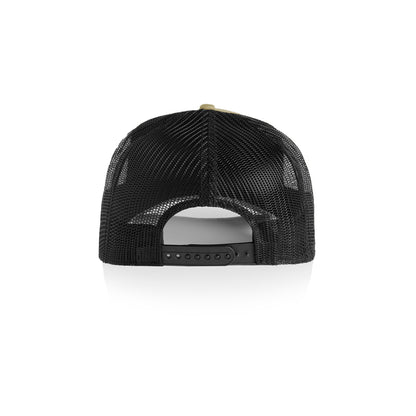 Contrast Trucker Cap in Khaki/Black, back