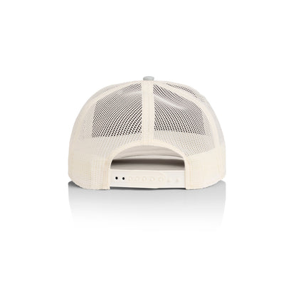 Contrast Trucker Cap in Smoke/Ecru, back