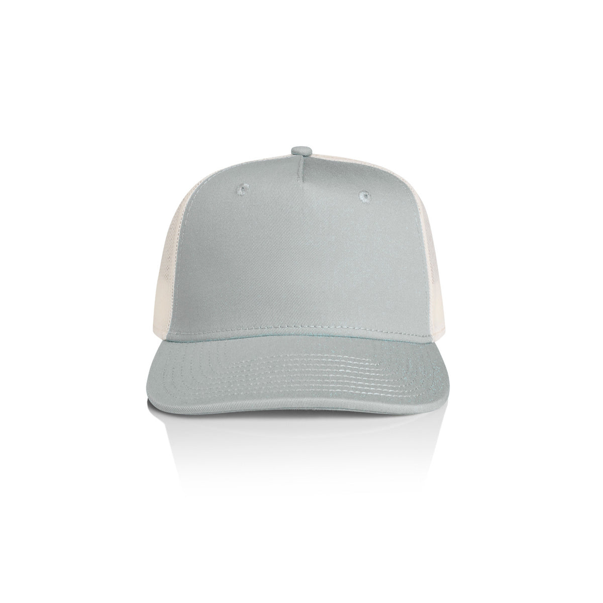 Contrast Trucker Cap in Smoke/Ecru, front