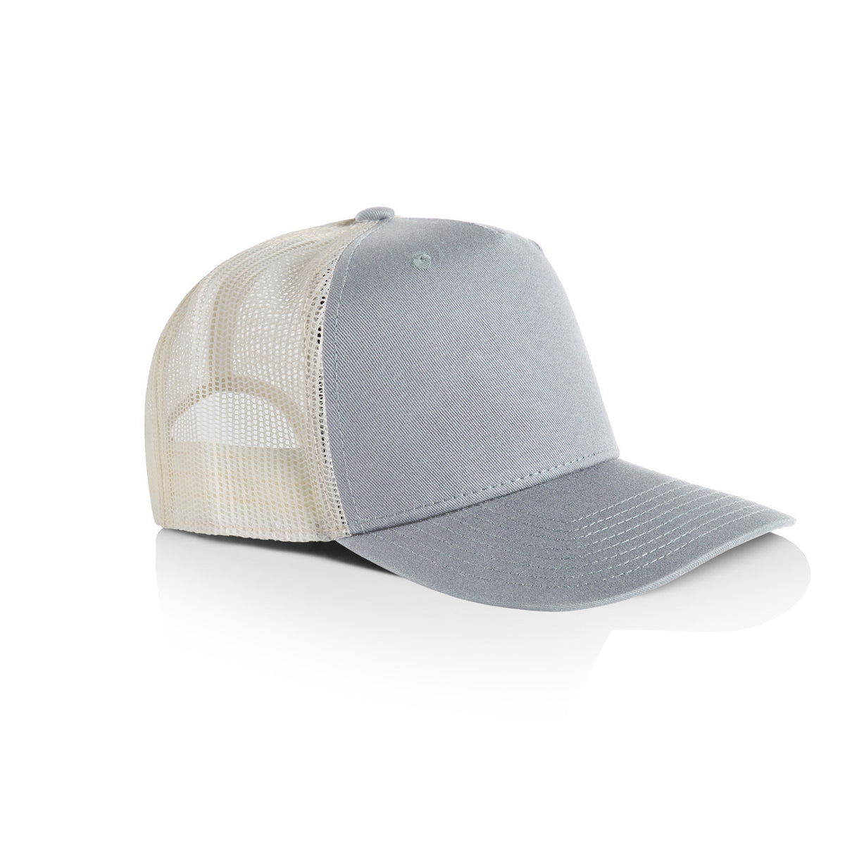 Contrast Trucker Cap in Smoke/Ecru, side