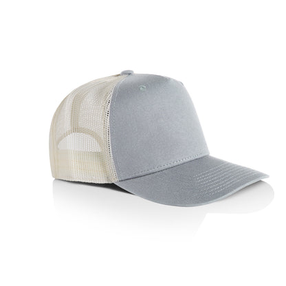 Contrast Trucker Cap in Smoke/Ecru, side