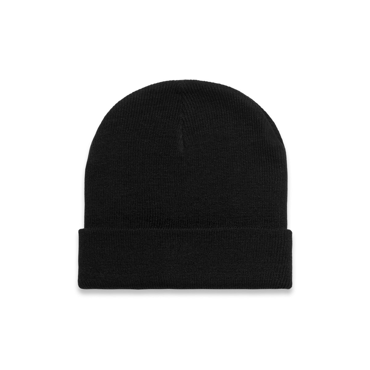 Premium Cuff Beanie in Black, front