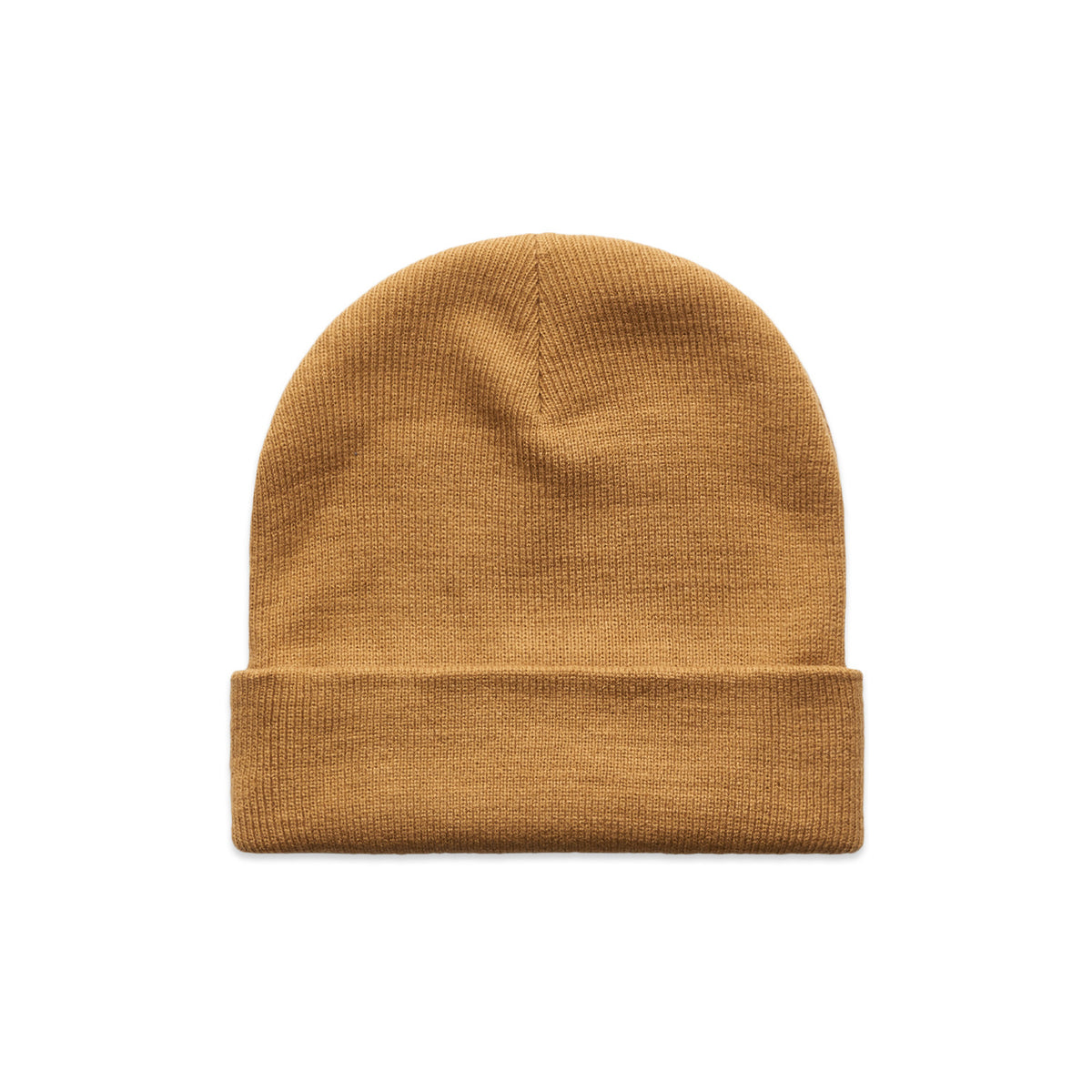 Premium Cuff Beanie in Camel, front