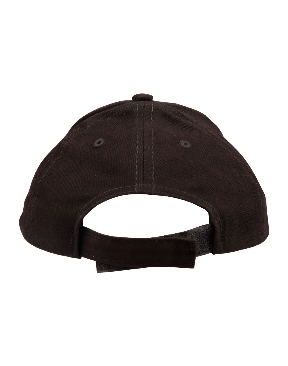 Kids Brushed Cotton Cap in Black, back