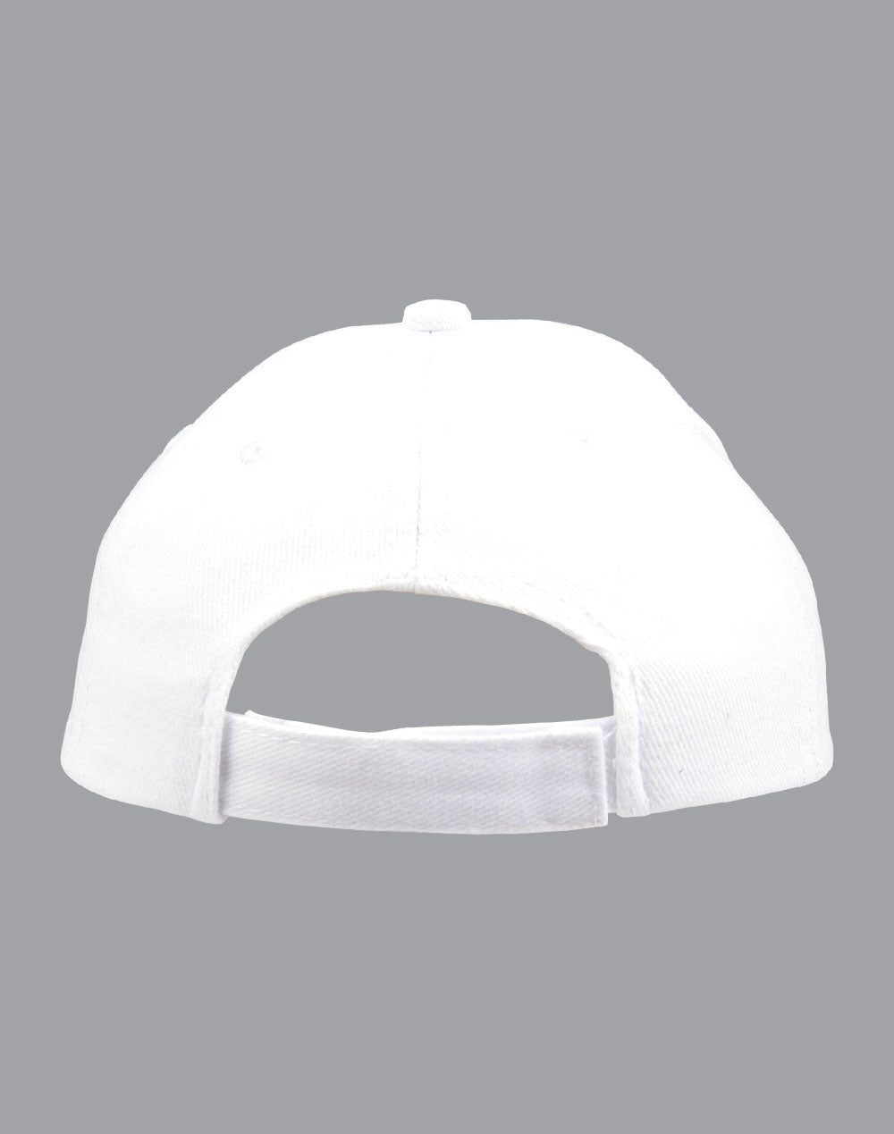 Kids Brushed Cotton Cap in White, back