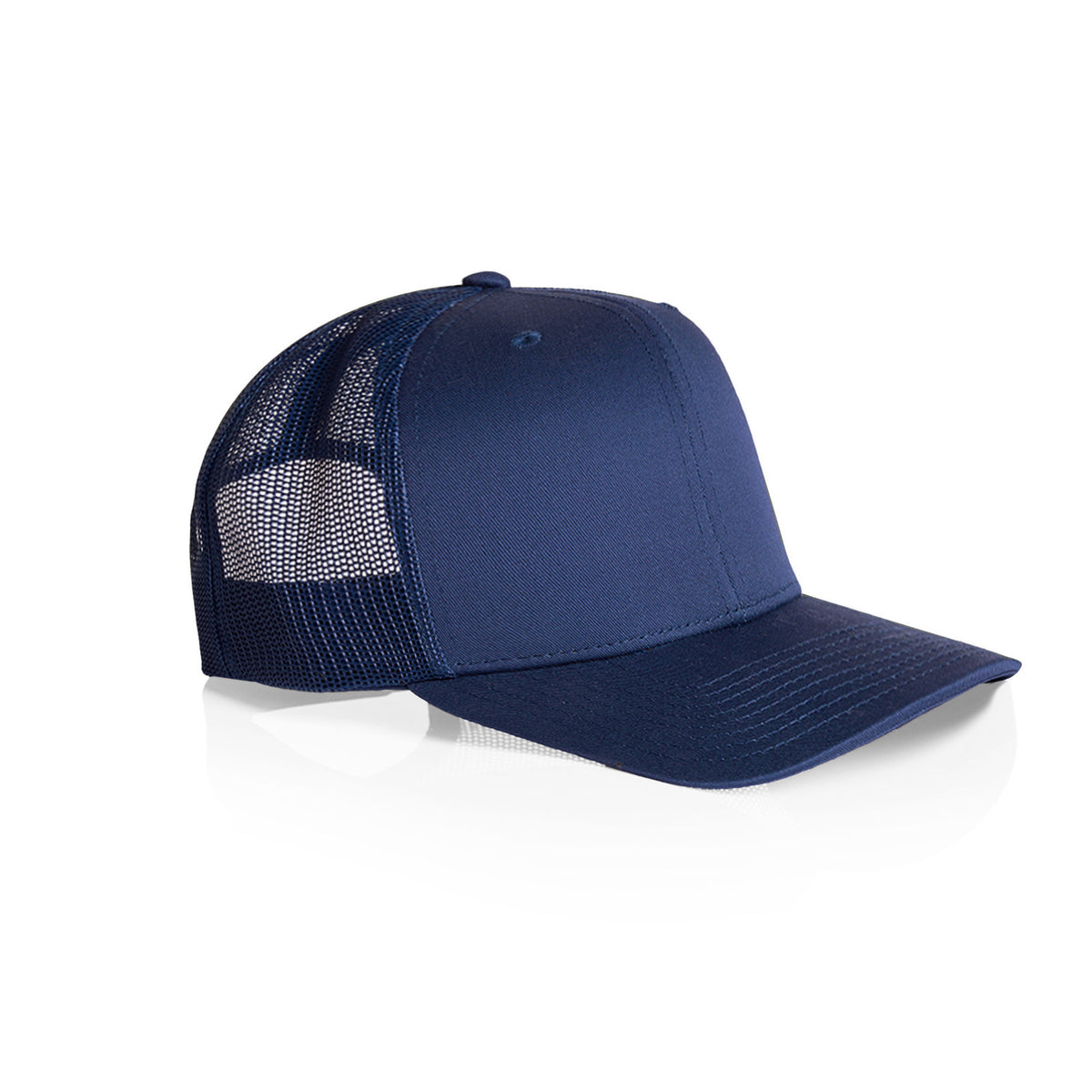 Premium Mesh Trucker Cap in Cobalt, side