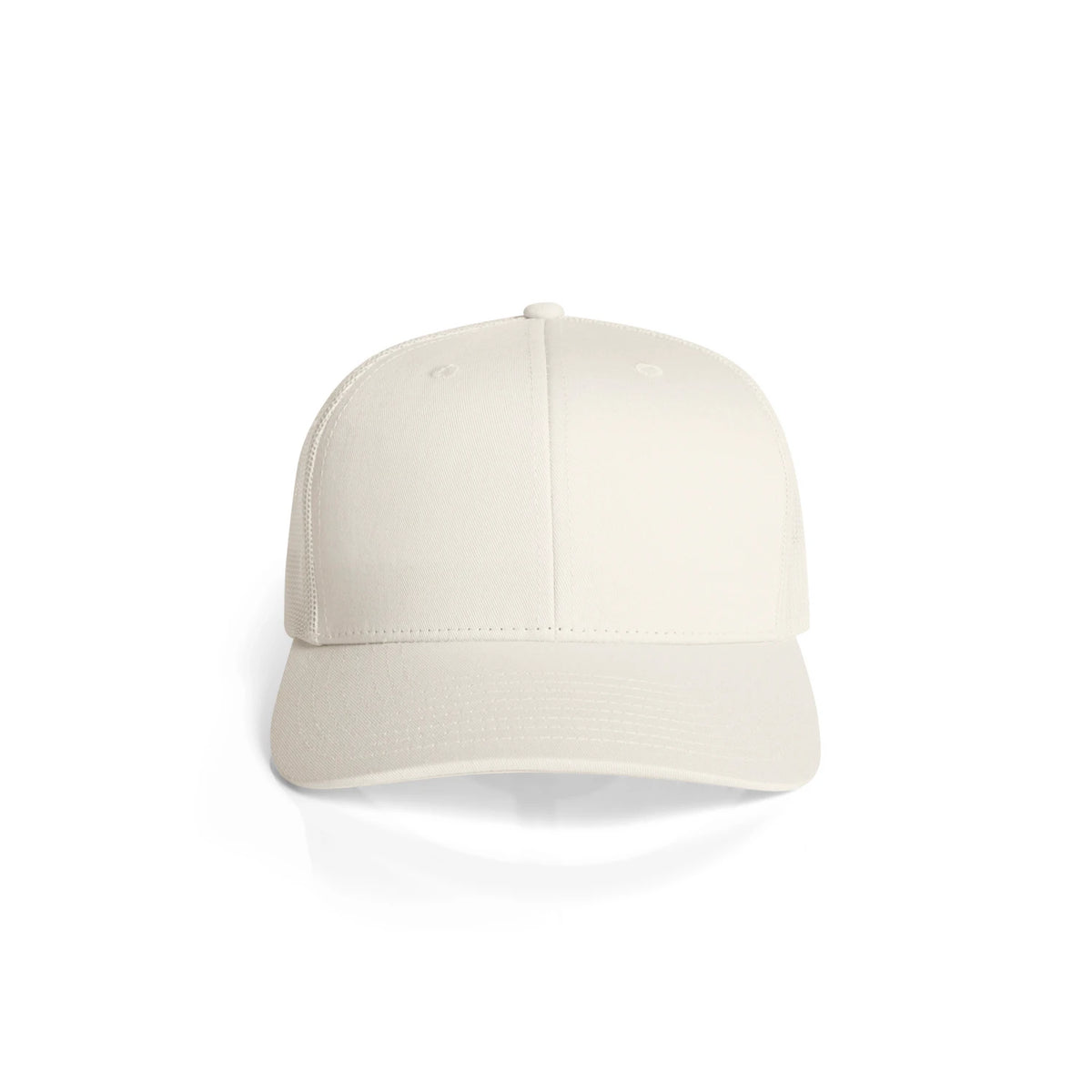 Premium Mesh Trucker Cap in Ecru, front