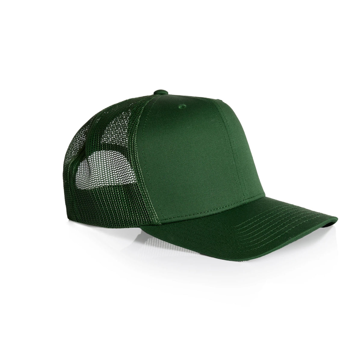Premium Mesh Trucker Cap in Forest Green, side