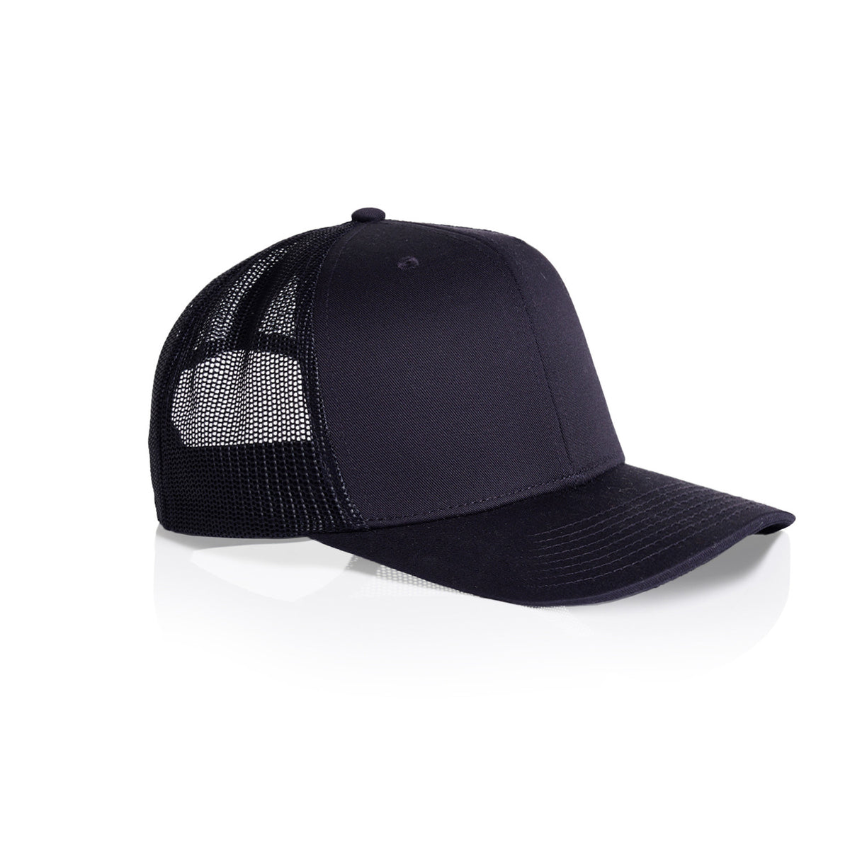 Premium Mesh Trucker Cap in Ink Blue, side