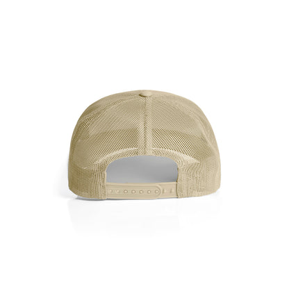 Premium Mesh Trucker Cap in Khaki, back