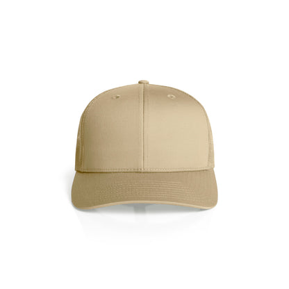 Premium Mesh Trucker Cap in Khaki, front