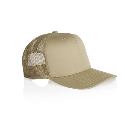 Premium Mesh Trucker Cap in Khaki, side