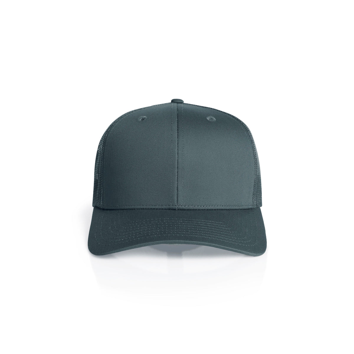 Premium Mesh Trucker Cap in Petrol Blue, front