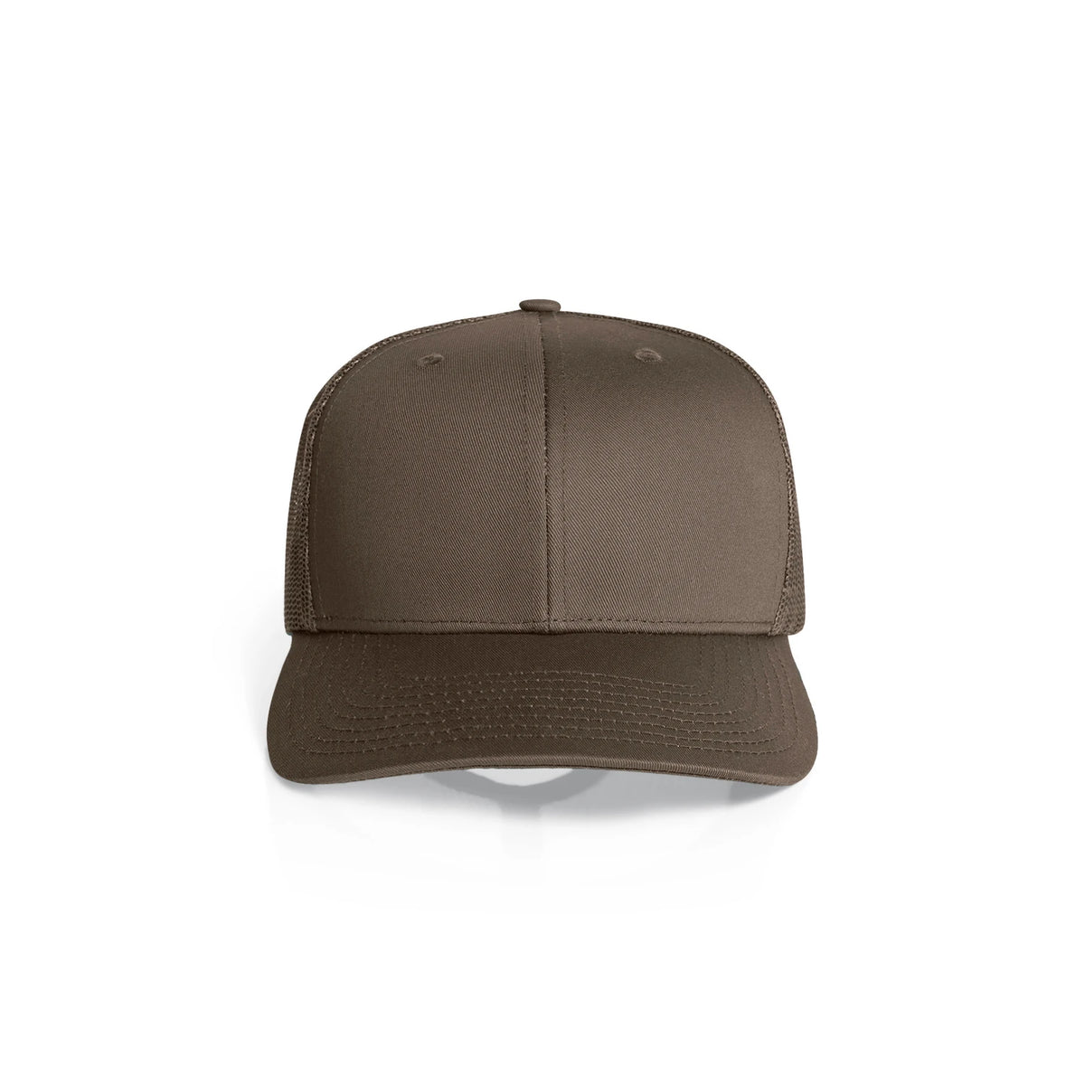 Premium Mesh Trucker Cap in Walnut, front
