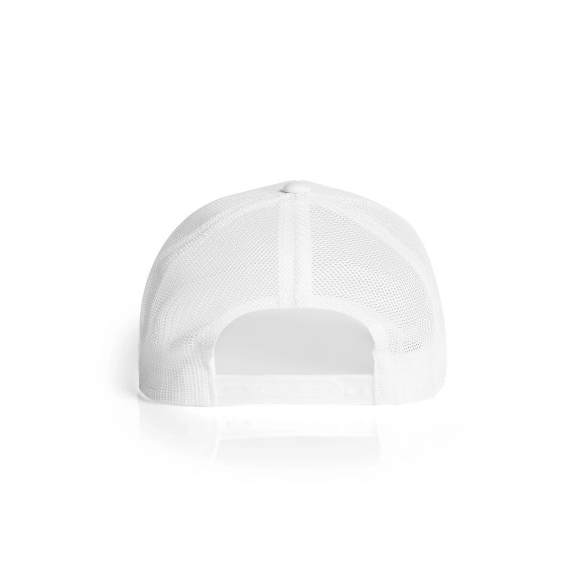 Premium Mesh Trucker Cap in White, back