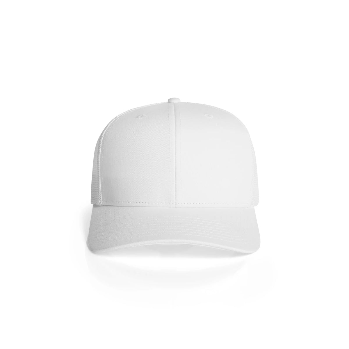 Premium Mesh Trucker Cap in White, front