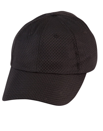 Athletic Mesh Cap in Black, front